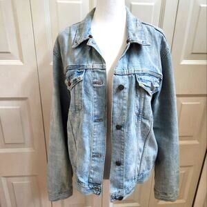 Denim & Supply Ralph Lauren distressed denim jean jacket cotton size L